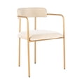 thumbnail image 3 of SAFAVIEH Camille Modern Solid Side Chair, Beige/Gold, Set of 2, 3 of 10