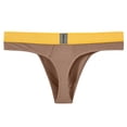 thumbnail image 3 of TANBOM Mens Tagless Thong Underwear Low Rise T Back Bulge Pouch Stretch Thongs Latte XXL, 3 of 6