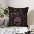 thumbnail image 6 of Kll Spider With Skull Decorative Throw Pillow Covers Velvet Soft For Couch Sofa Bedroom Living Room Outdoor -20"X20", 6 of 8