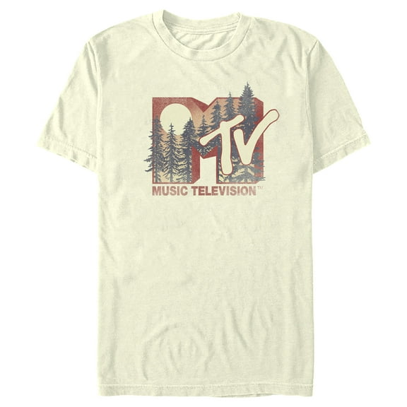 Men's MTV Woods Night Logo Graphic Tee Beige 3X Large