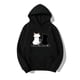 thumbnail image 2 of Gibobby Túnica de moda Mujeres de manga larga Cat imprimir Hoodies Drawstring Pullover Pocket Sudaderas （Negro， XL), 2 of 3