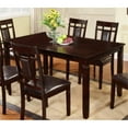 thumbnail image 4 of Eva 7 Piece Solid Wood Dining Set with Table and 6 Chairs in Espresso, 4 of 6