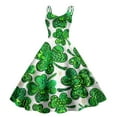 thumbnail image 3 of WILLBEST Vestido Midi Elegante Con Estampado Floral Para El Día De San Patricio Para Fiestas Y Celebraciones. 5, 3 of 3