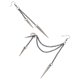 thumbnail image 2 of 1 Pair Chain Earring Long Tassel Earrings Punk Gothic Ear Pendant Ear Accessories, 2 of 2