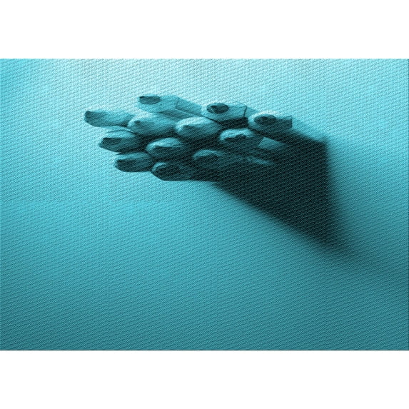 Ahgly Company Machine Washable Indoor Rectangle Transitional Dark Cyan Green Area Rugs, 8' x 10'