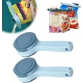 thumbnail image 1 of Pinces à Sac avec Bec Verseur, Pince de Scellage de Sac Améliorée 2025 avec Bec Verseur Pinces à Bec Verseur, Pince à Sac Scellée et Versée Capuchon en Plastique Réutilisable pour Collation (Bleu), 1 of 7