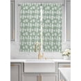 thumbnail image 3 of Sage Green White Leaves Living Room Curtains 72 Inches length, Spring Pastoral Rustic Botanical Window Treatment Curtain Drapes, Light Filtering Drapes for Bedroom Laundry Room, 52"x72", 2 Panels, 3 of 7