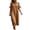 Khaki, variant on Antinious Ladies V-Neck Short Sleeve Solid Lightweight Versatile Casual Long Dress with Side Pocket Layout