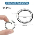 thumbnail image 2 of Uxcell 15 Pcs Trigger Spring O Rings, 1 Inch Round Snap Clip Small Welded Multi-Purpose Zinc Alloy Rings, Silver Tone, 2 of 6
