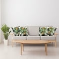 thumbnail image 2 of Ambesonne Monstera Throw Pillow Cover Pack of 4, Leaves Triangles Mystery, 4 Pcs-40"x40", Camel Grey and Fern Green, 2 of 5