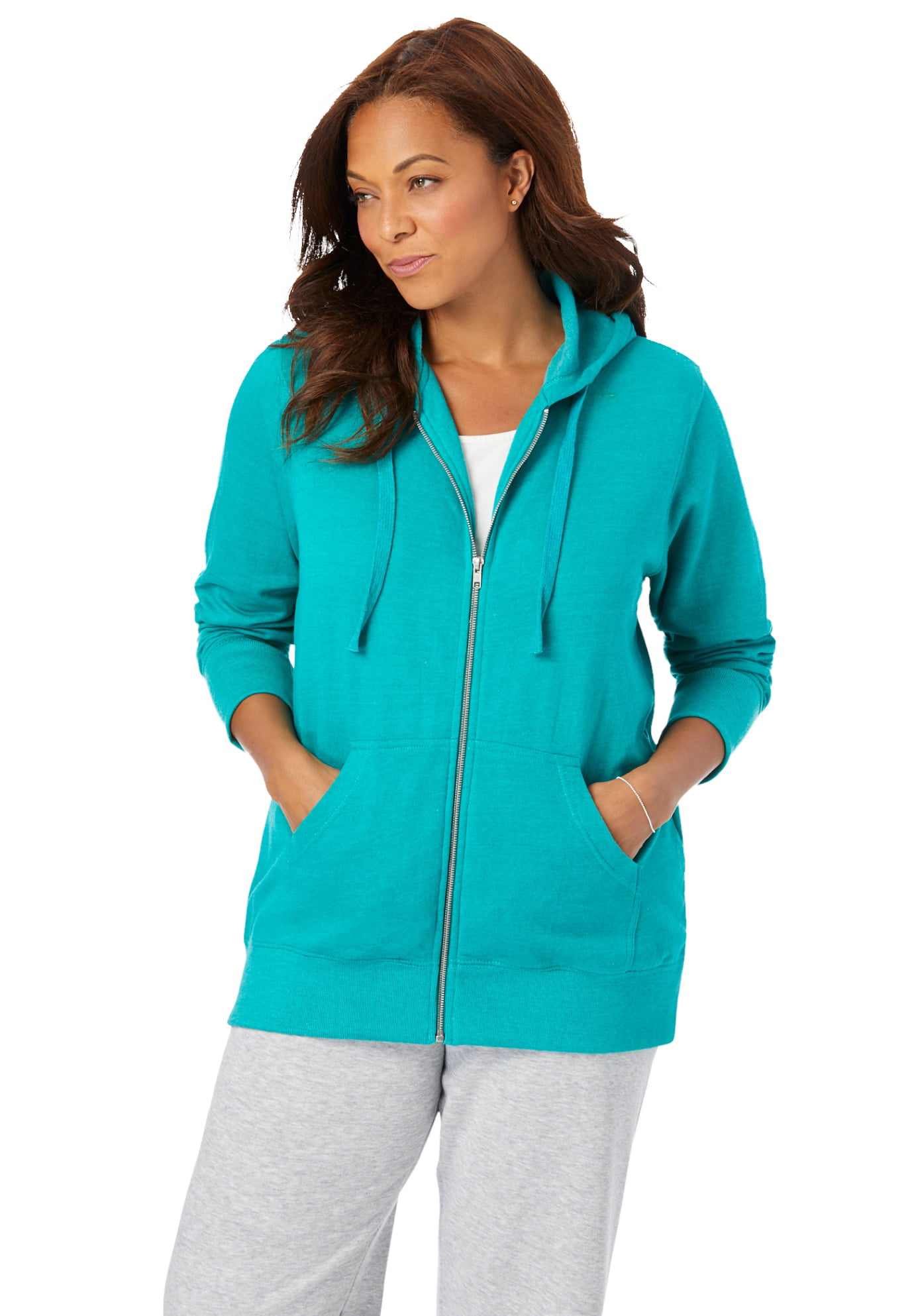 Woman Within - Woman Within Women's Plus Size Better Fleece Zip-Front ...