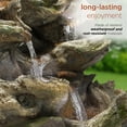 thumbnail image 6 of Alpine Corporation Rainforest Rock Tiered Water Fountain with 6 White LED Lights, 6 of 12