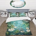 thumbnail image 2 of Designart "Canada Lakeside Calm I" Floral Bedding Covert Set - Canada Green Landscapes Bed Set With 1 Sham, 2 of 6