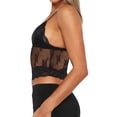 thumbnail image 4 of Y2k Sexy Cami Top Spaghetti Strap Lace Trim Sheer Mesh See Through Sleeveless Crop Tops Going Out Tank T Shirt, 4 of 6