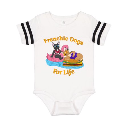 

Inktastic Frenchie Dogs For Life Cute French Bulldogs On Pool Floaties Gift Baby Boy or Baby Girl Bodysuit