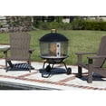 thumbnail image 5 of Fire Sense Fire Pit Bessemer Rolling Patio Fireplace Wooden Bonfire Porcelain Enamel Wood Burning with Wheels, 5 of 7