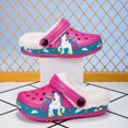 thumbnail image 5 of Cdudpw Kids Slippers for Boys and Girls – Cozy Slip-On Shoes with Faux Lining, Cushioned Memory Foam Comfort(W243-Red), 5 of 6
