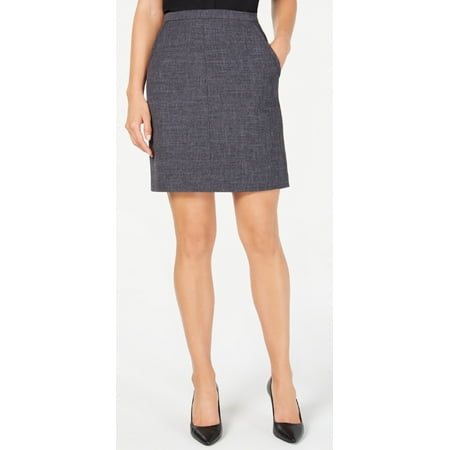 Anne Klein Women's Antonioni Pocket Pencil Skirt Dark Gray Size 12