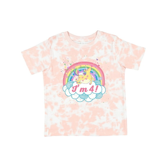 Inktastic 4th Birthday Unicorn Rainbow Cute Girls Girls Toddler T-Shirt