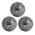 thumbnail image 2 of Juego de 3 esferas decorativas de cristal espejado de 10 cm / 4 pulgadas de diámetro - Juego de esferas para el hogar Negro plata, 2 of 9