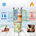 thumbnail image 4 of 40oz Colorful Botanical Mushroom Stainless Steel Flip Straw Tumbler Spill Proof Travel Cup Double Wall Vacuum Insulated Coffee Mug with Top Handle, 4 of 6