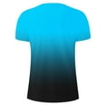 thumbnail image 4 of HAiming Mens Short Sleeve Shirts Summer Gradient Round Neck Basic Tops Plus Size Casual Loose Sports Running Blouses, 4 of 5