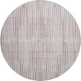 thumbnail image 2 of Addison Rugs Mayfield Premium Machine Washable Transitional Stripes Coral Round Rug, 8' X 8' Machine Washable Transitional Stripes Coral Oversized Sherpa Throw Blanket, 2 of 6