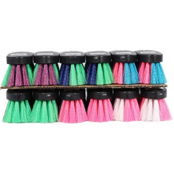 12 Pack Majestic Equine Grooming Brush Set Black Grip-Fit Block 6-3/4"