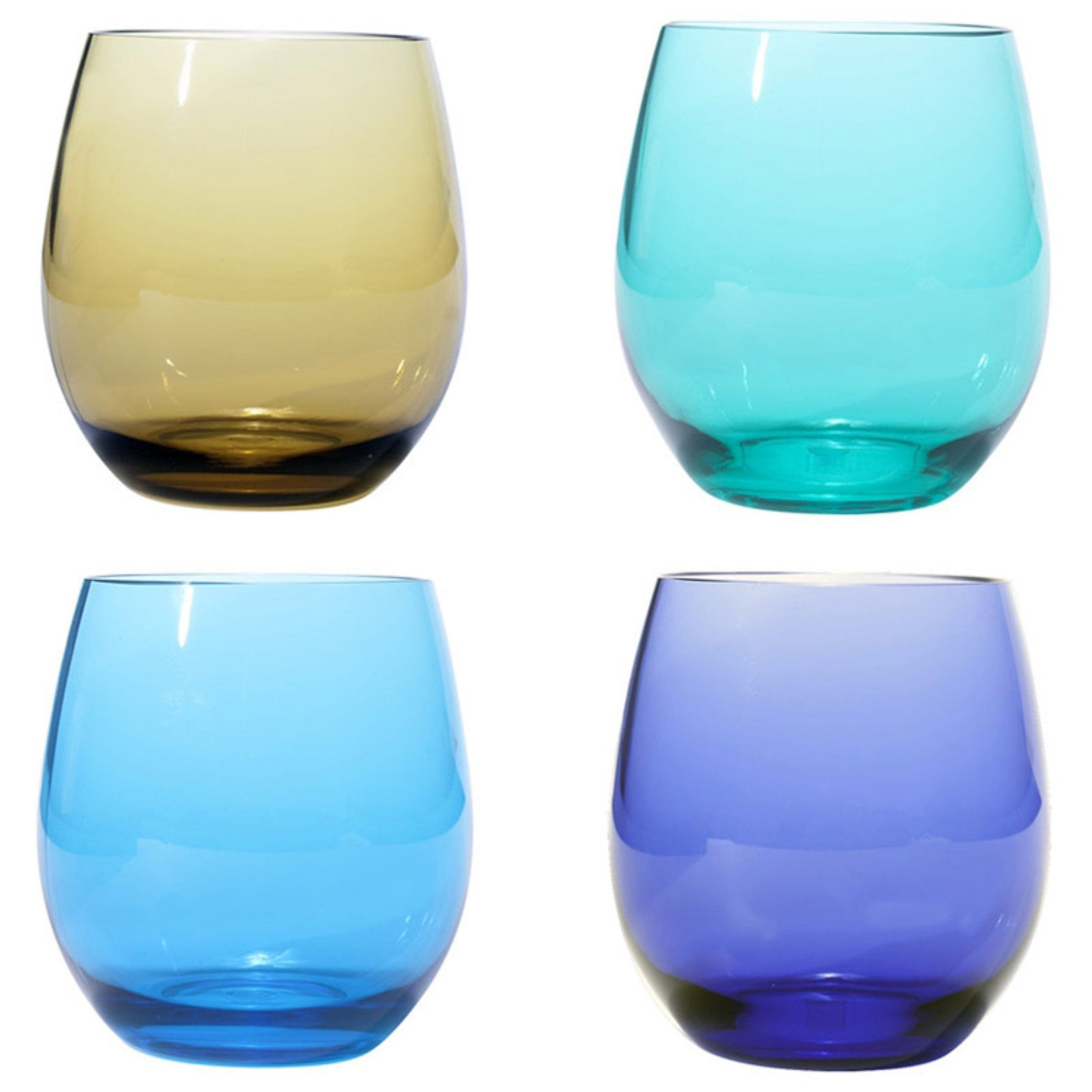 Oenophilia Plastic Stemless Wine Glasses Set of 4