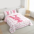 thumbnail image 3 of Feelyou Pink Initial Y Twin Comforter Sets, Kawaii Princess Bow Bedding Set, 2 Pieces, 3 of 8