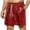 Red, variant on Pitauce Mens Metallic Shorts with Pockets Drawstring Elastic Waist Hot Shorts Sparkly Glitter Shorts for Club Party