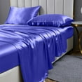 thumbnail image 3 of Reliable Bedding 4 piece Sheet Set, Silk Satin Sheet Set, Extra Soft Silky Sheets, Royal Luxury Sheet Set 24" Deep Pocket, Wrinke Free (Royal Blue,Full XL), 3 of 6