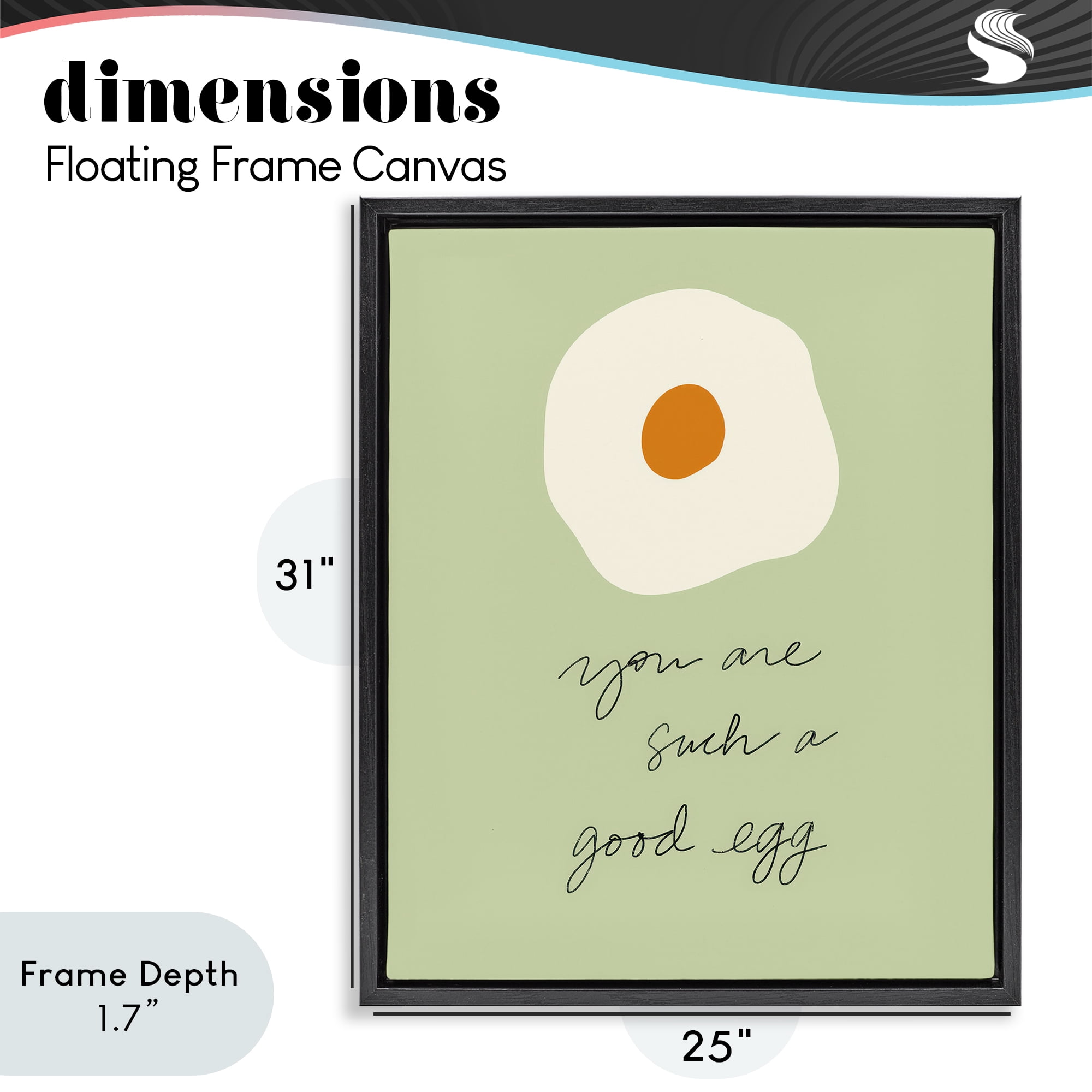 Stupell Industries You Are A Good Egg Black Framed Floater Canvas Wall Art, design by SD Graphics Studio