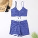 thumbnail image 2 of Traje de baño con pliegues de ángulo plano conservador para mujer informal con estilo Bikini cómodo hueco con estampado OAVQHLG3B Store  lin121212, 2 of 4