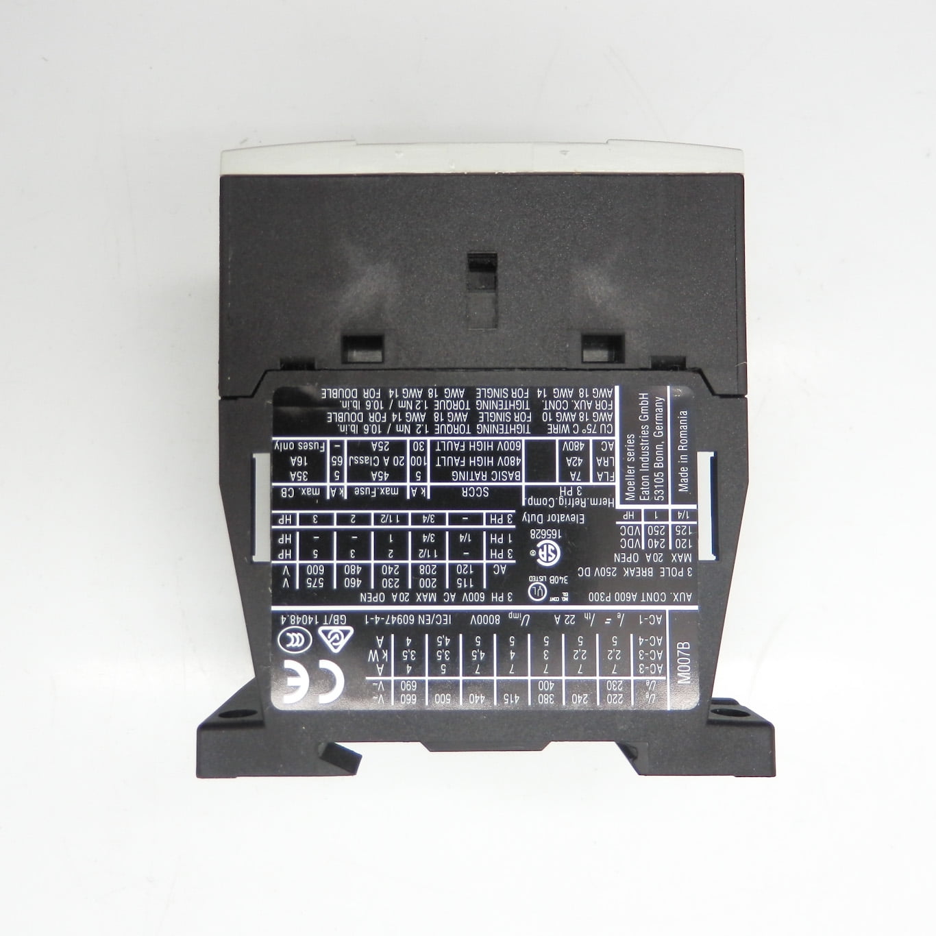 Eaton 120VDC 7A 3-Pole DIN Rail Mount Contactor DILM7-10 XTCE007B10AD