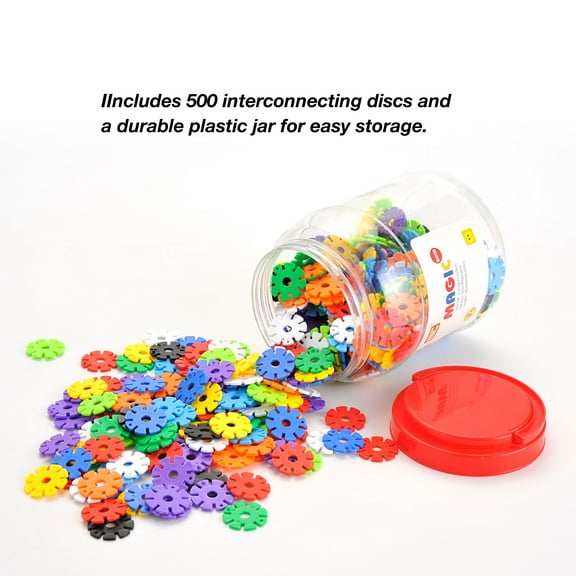 Joyabit Building Block Toy Set for Toddlers Fun and Educational Toy Discs (500-Pieces)