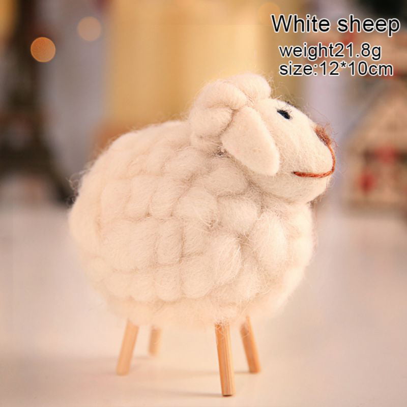 Final Clear Out! Handmade Alpaca Plush Animals Dolls Wool Felt Sheep Plush  Toys For Children Kids Room Decoration Desktop Cute Small Ornaments for  Home Party Holiday Christmas Decoration 