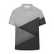 thumbnail image 5 of Ceisia Men's Summer Casual Diagonal Color Block Mesh Short Sleeve Lapel Shirt Multicolor L Gifts, 5 of 7