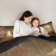 thumbnail image 4 of Manfei Rustic Oil Cute Ghost 7-Piece Twin Bedding, Halloween Autumn Pumpkin Black Cat Bedding Comforter Set, Brown Orange Gray,Black Reversible, 4 of 7