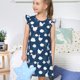 thumbnail image 4 of Fotbe Cute Goose On Blue Sky Vestido de Dormir para Niñas de 3 a 10 Años, Mangas Cortas, Estilo Princesa, Pijama Camisón con Mangas Voladas-XX-Large, 4 of 6
