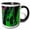 Black/White, variant on 3drose, Spokes on a Bike in Neon Colors Shot up Close, 11oz Two-tone Black Mug