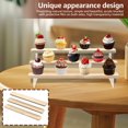 thumbnail image 4 of MesaSe Acrylic Display Risers 4 Tier Perfume Organizer Stand Wood Tiered Display Shelf Cupcake Stand Holder Large Shelf Risers for Figures Dessert Shelves for Party Riser Stand for Decora, 4 of 10