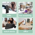 thumbnail image 3 of Cellular Phone Case for Samsung Galaxy A25 5G, Dual Layer Rugged Shockproof Protection, Slide Camera Lens Cover, Stereo Bracket with Kickstand, Black, 3 of 18