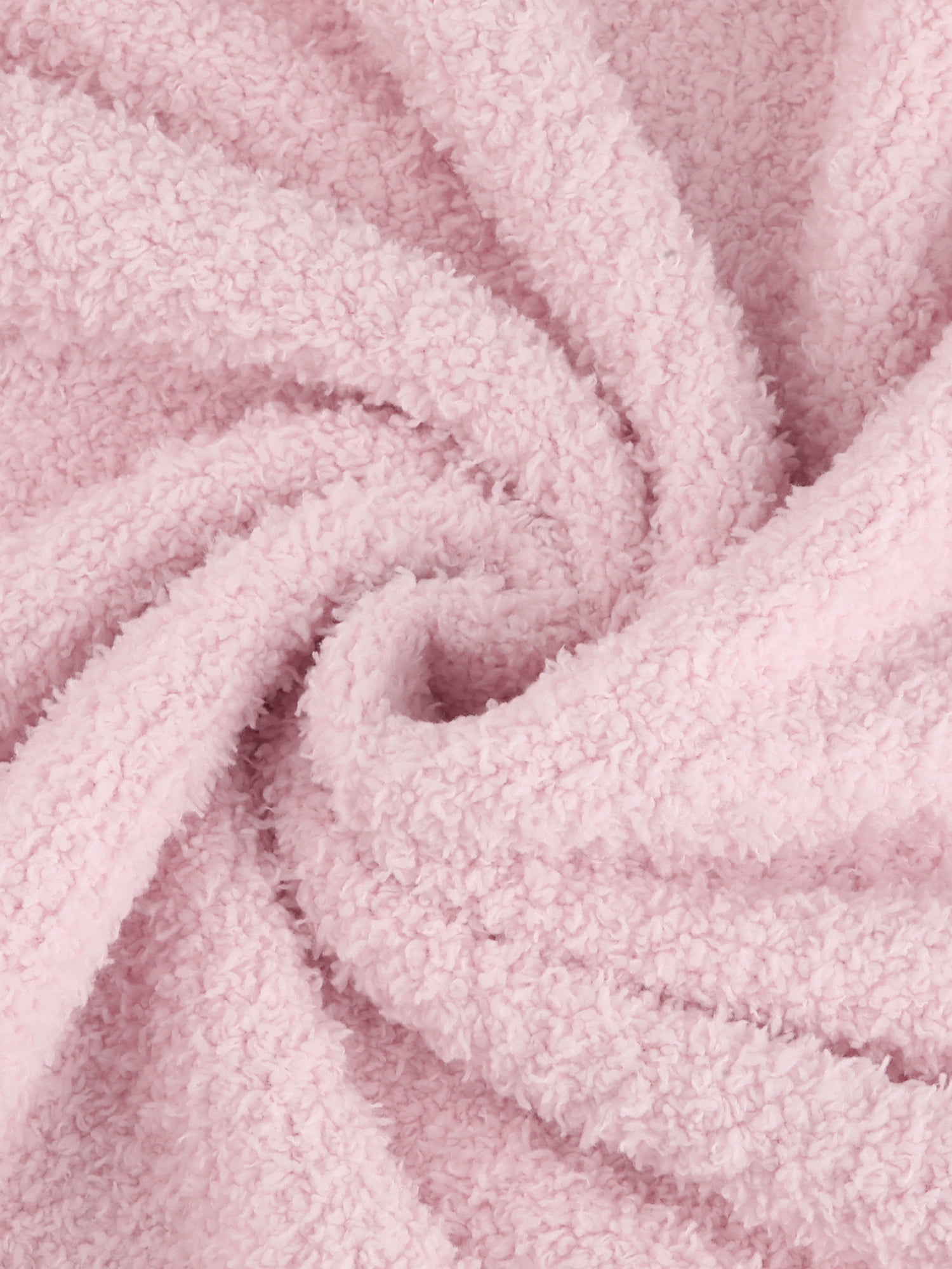 DARING DIVA Women's Fleece Fuzzy Sleepwear Winter Button Down Pajama Sets L Pink