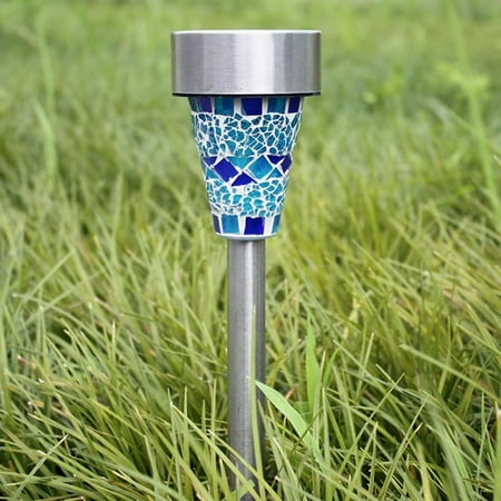 

WIURAY Outdoor Lights Steel Stake Night Border Powered Solar Stainless Garden Lights Garden Lamps