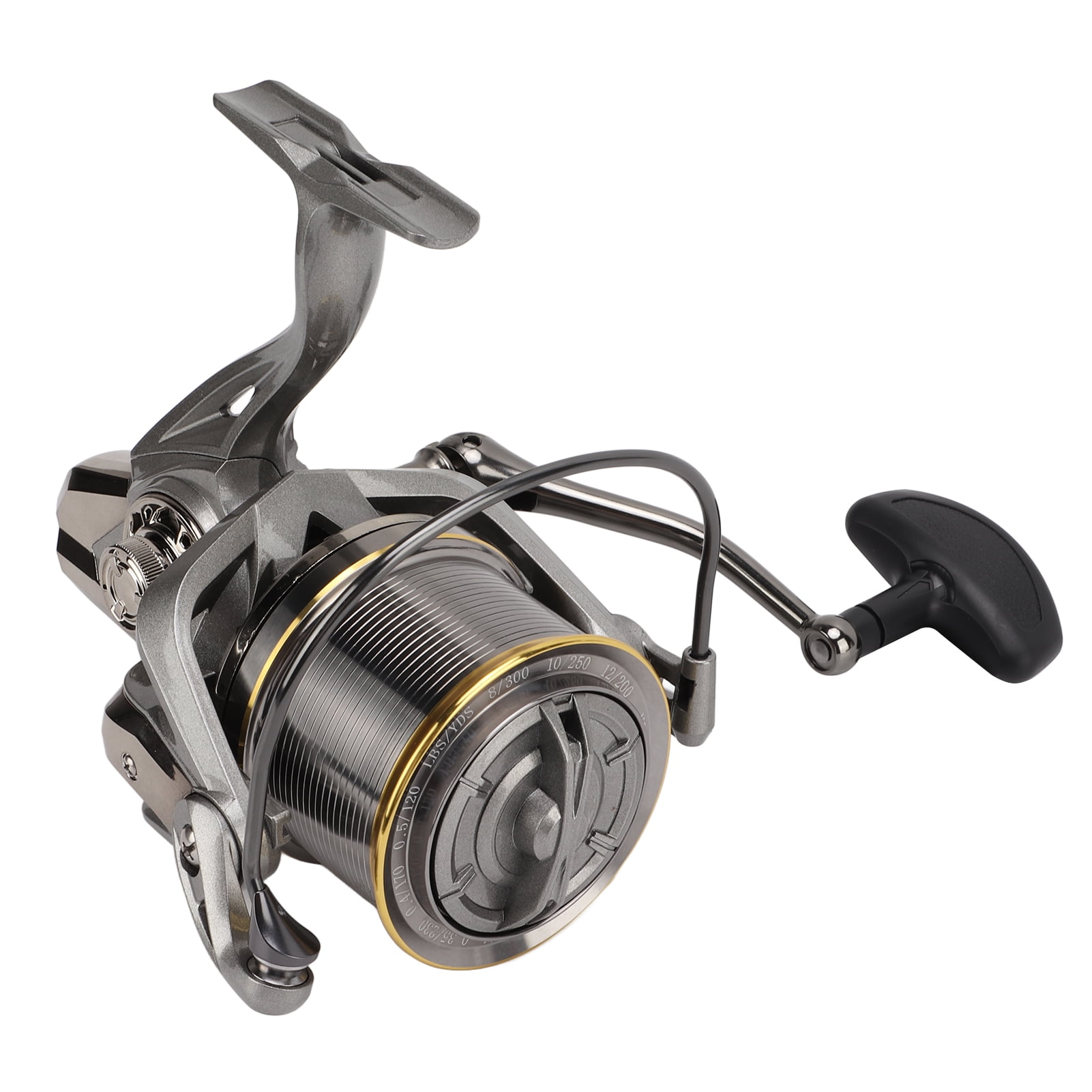 Suodoka NGK8000 All Metal Spinning Fishing Reel 4.8:1 Gear Ratio Long Throw Saltwater Freshwater Surf Fishing Reel Ambidextrous (7.87 inches / 20 cm)