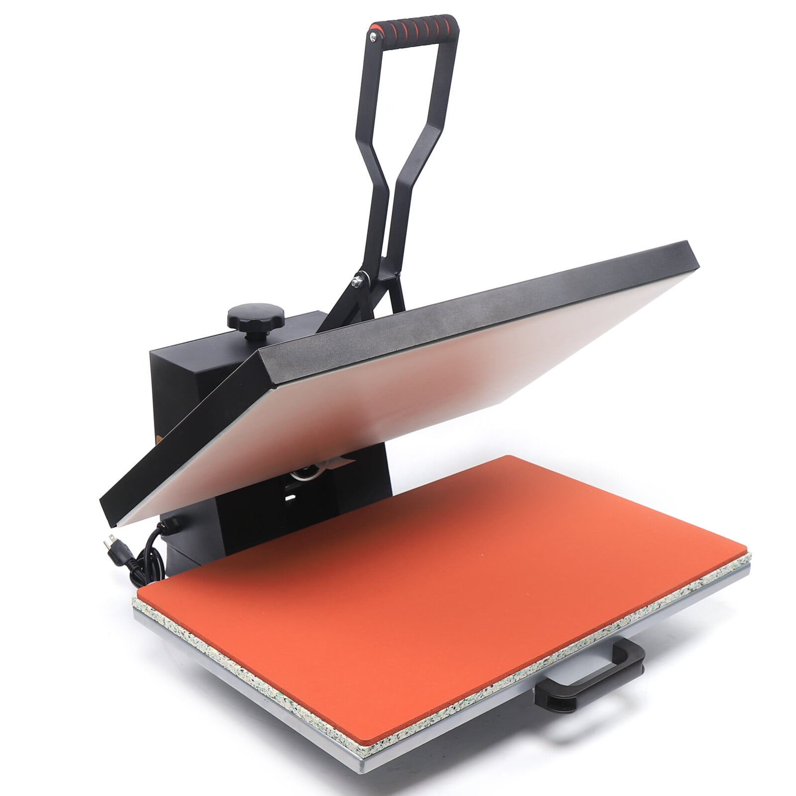 DENSET Clamshell Heat Press Machine LCD Display Flat plate 110V, Black, 28.3’’*18.9’’*16.5''