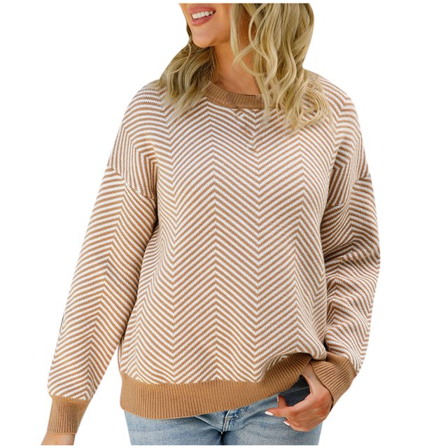 IROINID Pull à Col Rond pour Femmes Couleur Unie Décontracté Manches Courtes Longues Manteau