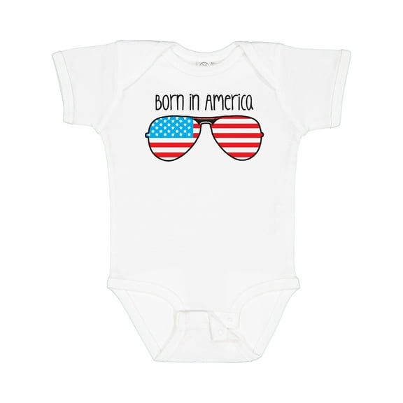 Inktastic Born in America Boys or Girls Baby Bodysuit