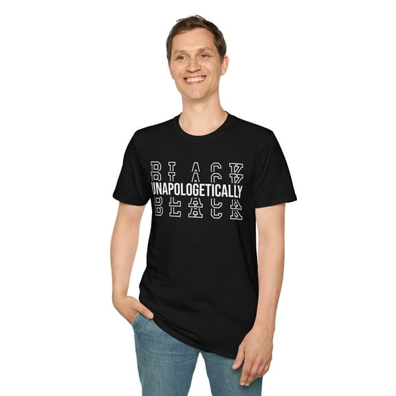 Unapologetically Black, Gildan Unisex Softstyle T-Shirt, Graphic Tee, S-3XL
